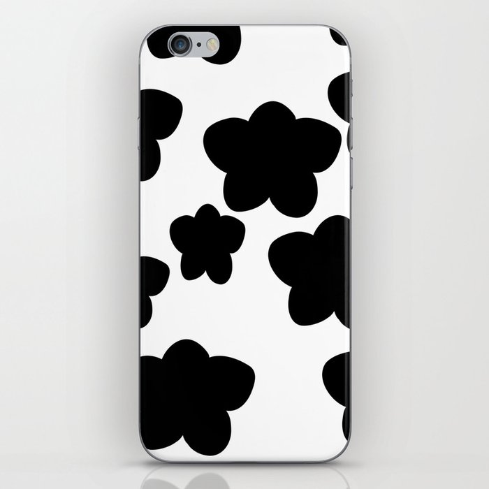 black and white blossoms iPhone Skin