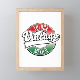 Toluca Mexico vintage logo Framed Mini Art Print