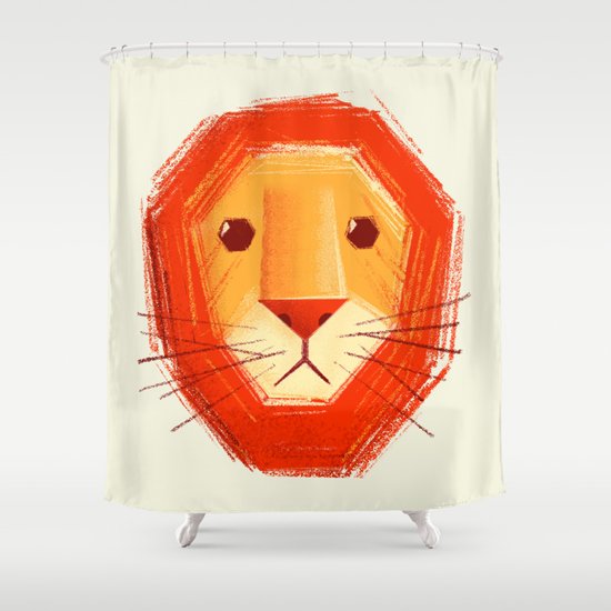 Sad lion Shower Curtain