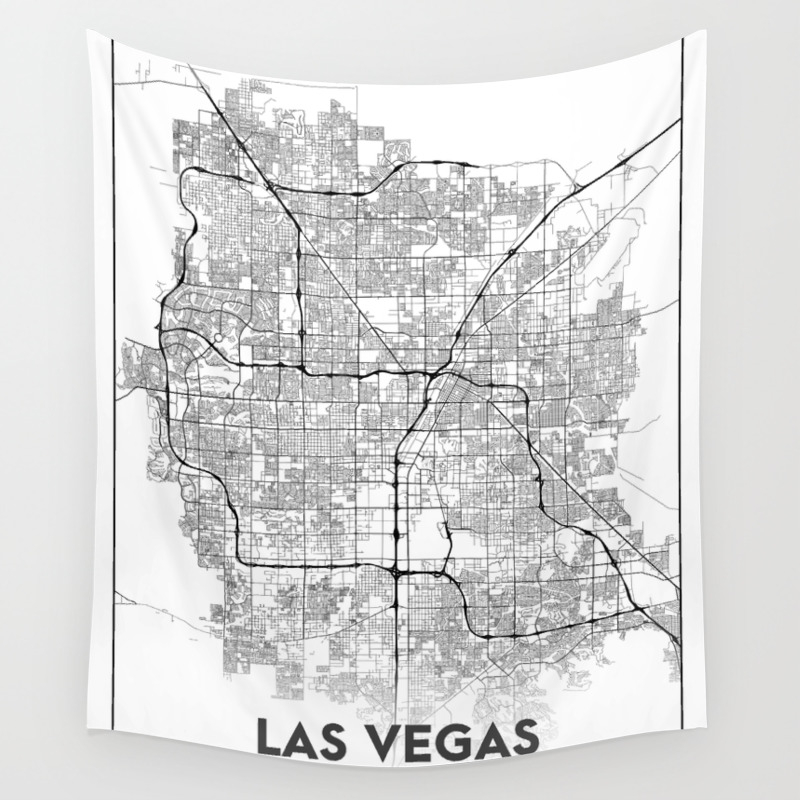 Minimal City Maps Map Of Las Vegas Nevada United States Wall Tapestry By Valsymot Society6