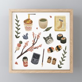 Japan Icons Framed Mini Art Print