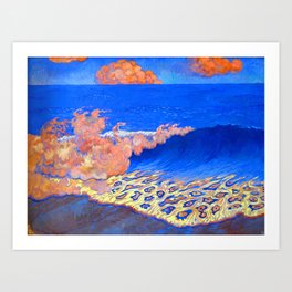 Georges Lacombe - Marine bleue, Effet de vague  - Les Nabis Painting Art Print