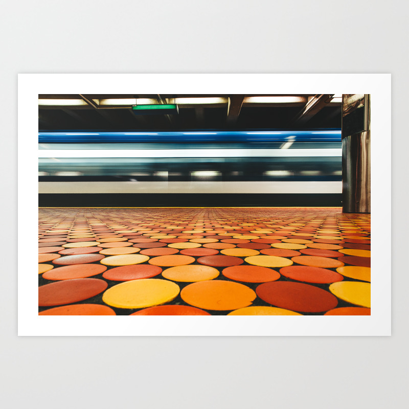 Montreal Subway Metro De Montreal Lionel Groulx Art Print By Simonsaroche Society6