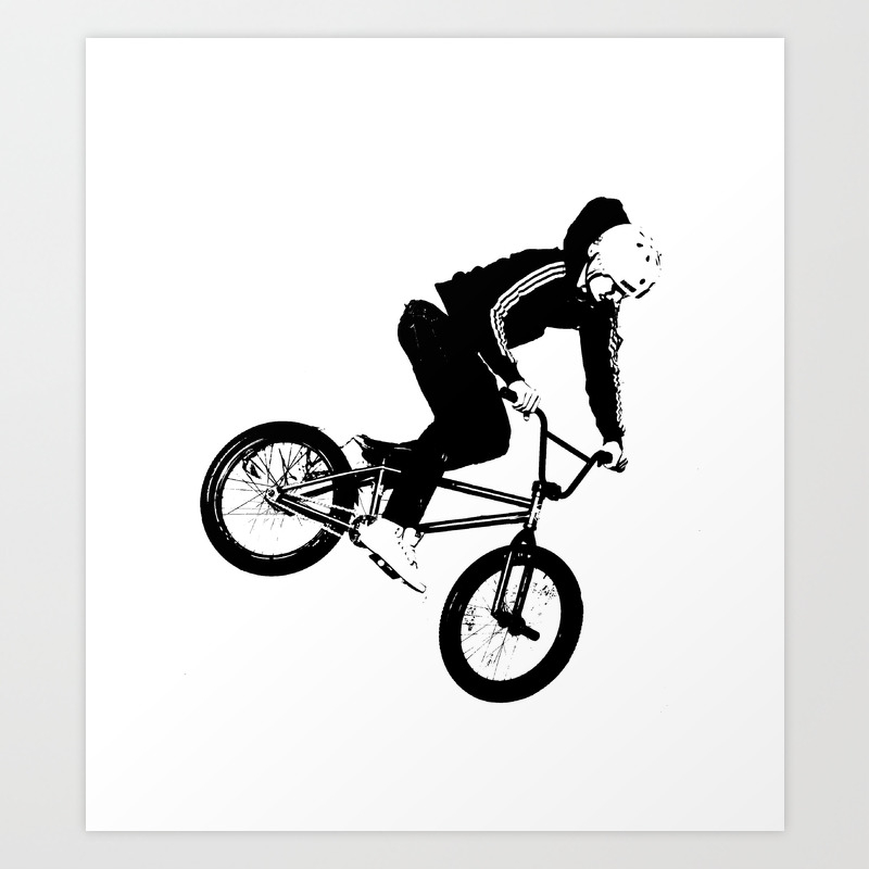 black bmx rider