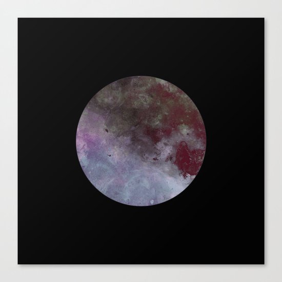Lonely planet - Space themed geometric painting Canvas Print