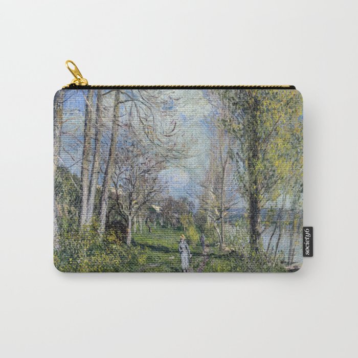 Alfred Sisley - Banks of the Seine at By Carry-All Pouch