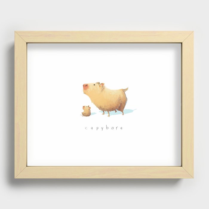 Capybara Recessed Framed Print