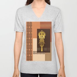 Lalibela Cross on bown V Neck T Shirt
