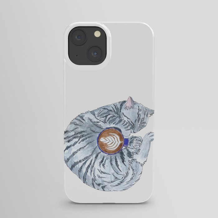 Cozy Coffee Cat iPhone Case