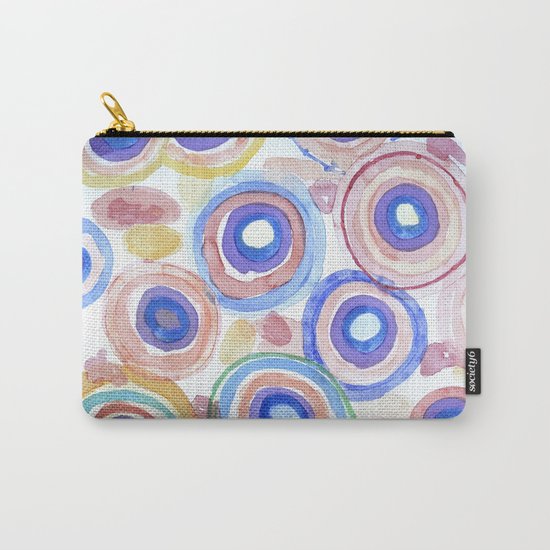 Picturesque Pastel Circles Pattern Carry-All Pouch