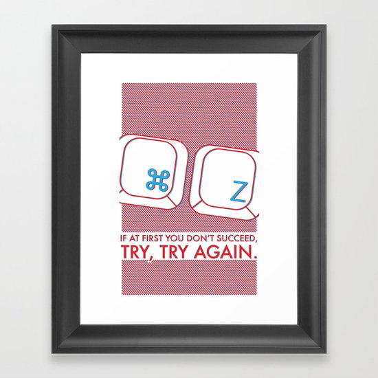 Undo Framed Art Print