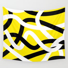 Yellow Strings Wall Tapestry