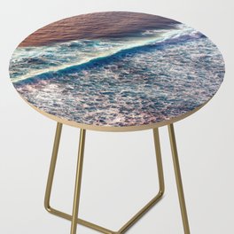 Sunset Wave Over The Ocean Side Table