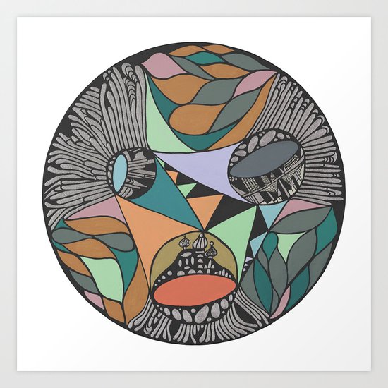 Three Districts Art Print