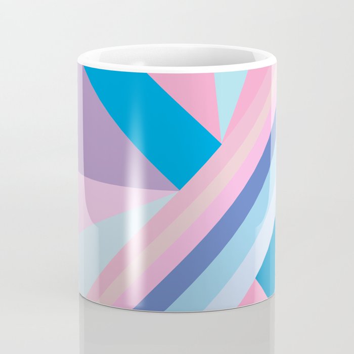 Trendy modern pink blue abstract pattern Coffee Mug by Pink Water