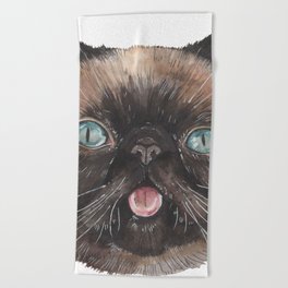 Der the Cat - artist Ellie Hoult Beach Towel