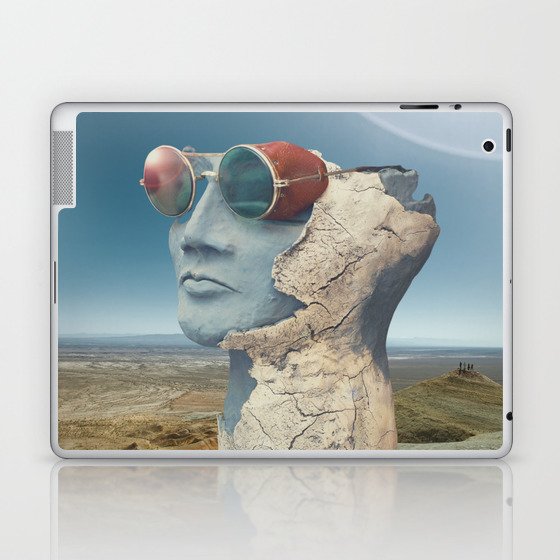 sculpture face strange desert Laptop & iPad Skin