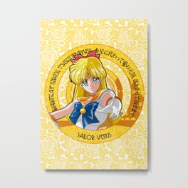 Sailor Venus - Crystal Intro Metal Print | Comic, Illustration, Graphic Design, Vector 
