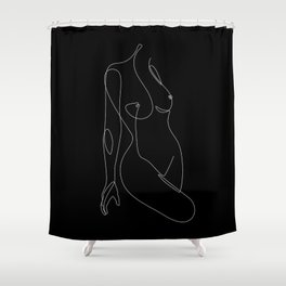 Single Nude Night Shower Curtain