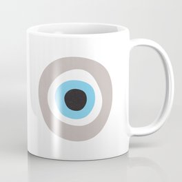 Warm Grey Evil Eye Symbol Coffee Mug