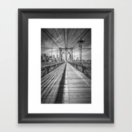 NEW YORK CITY Brooklyn Bridge Framed Art Print