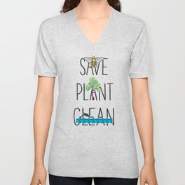 Save Bees, Plant Trees, Clean The Seas Nature Environment Gift V Neck T Shirt