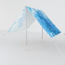 Abstract Blue Brushstrokes Painting Sun Shade