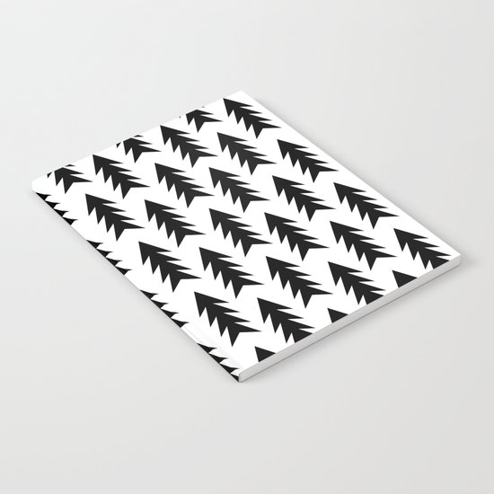 Trees - black and white modern minimal camping nature wanderlust hipster vintage retro classic natur Notebook