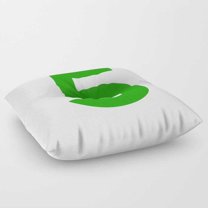Number 5 (Green & White) Floor Pillow