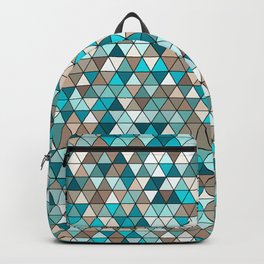 Colourful triangles 11 - geometrical pattern Backpack