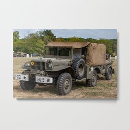 Classic WW II Vehicle Metal Print | Cloud, Tire, Canvastop, Wheel, Vehicle, Photo, Pennsylvania, Car, Gettysburg, Unitedstates 