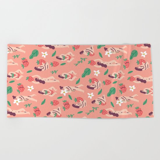 Strawberry Girls Forever Beach Towel