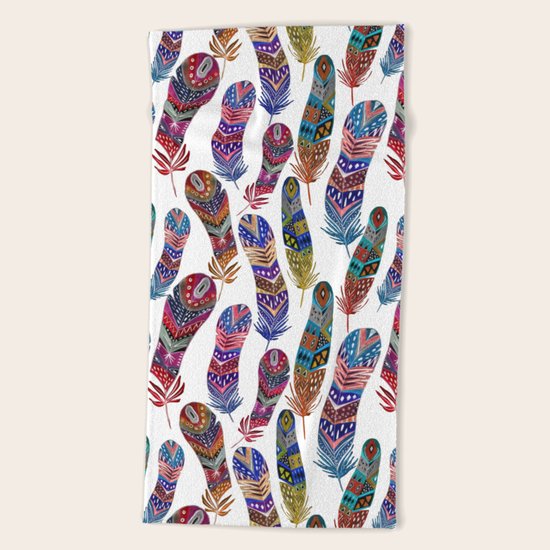 Feathers 1 Beach Towel