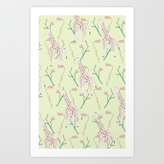 giraffe giraffe giraffe Art Print