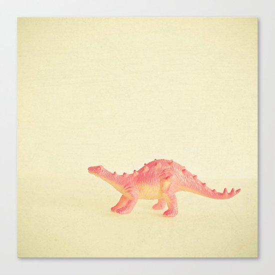 Pink Dinosaur Canvas Print