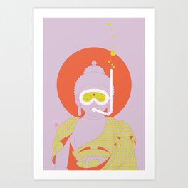 Buddha : Take A Deep Breath! (PopArtVersion) Art Print