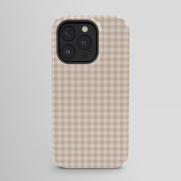 Gingham Plaid Pattern - Warm Neutral Tan