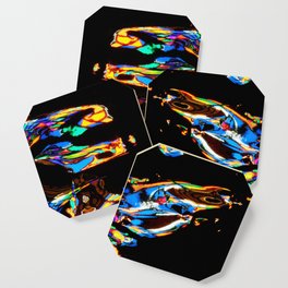 Symmetrical colorful abstract pattern Coaster