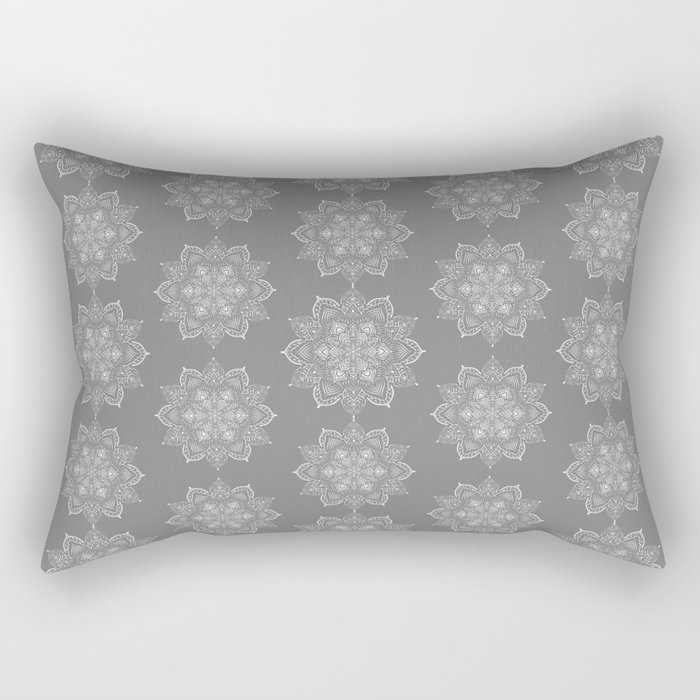 Winter Spirit Gray Rectangular Pillow