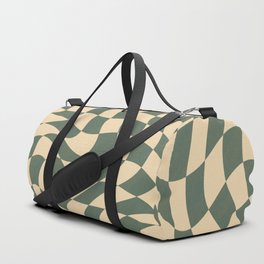 Sage and ochre warp checked Duffle Bag