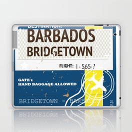 Barbados Bridgetown vintage style travel ticket Laptop Skin