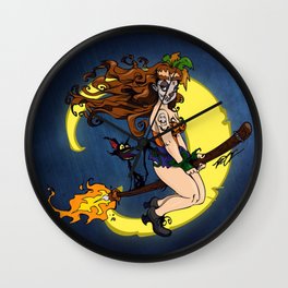 Voodoo Witch Girl Wall Clock