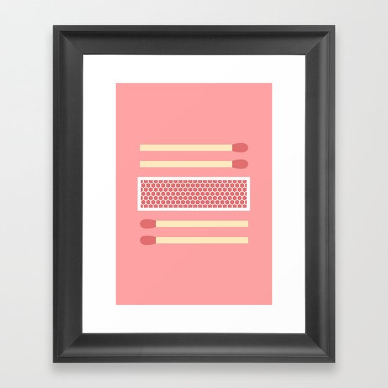 #75 Matches Framed Art Print