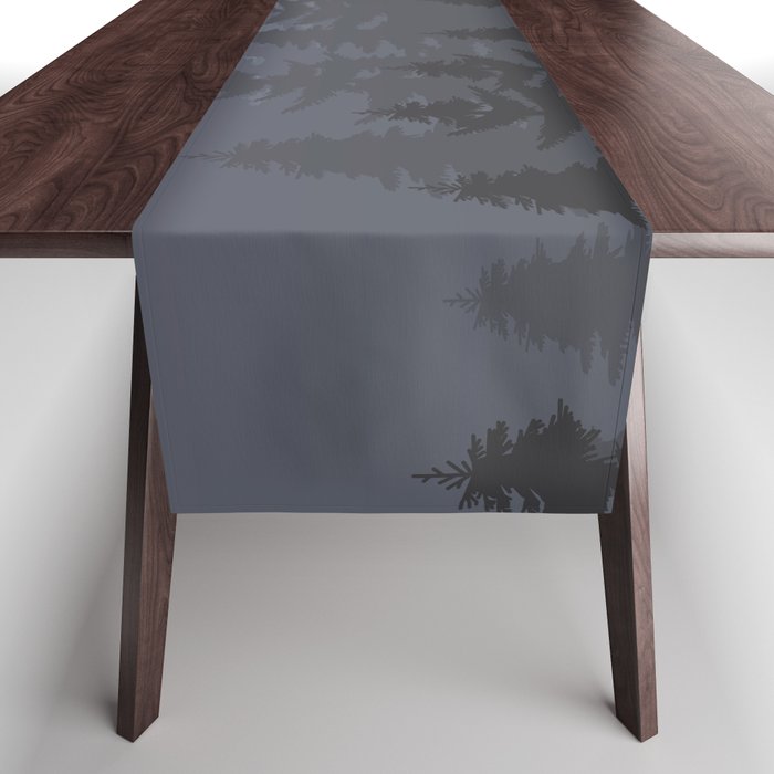 Black Forest Minimalist Landscape Table Runner