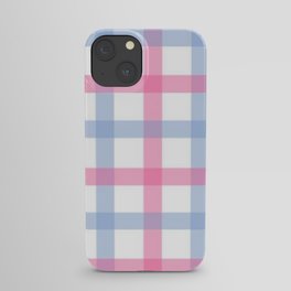 Pink and Blue Gingham iPhone Case
