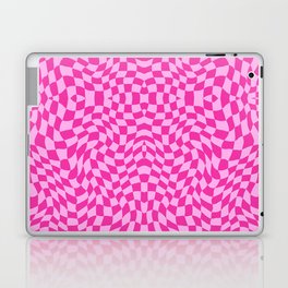 Light and dark pink checker symmetrical pattern Laptop Skin