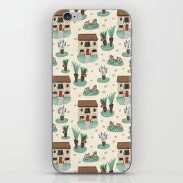 Cute Italian Houses and Floral Bicycles   iPhone Skin