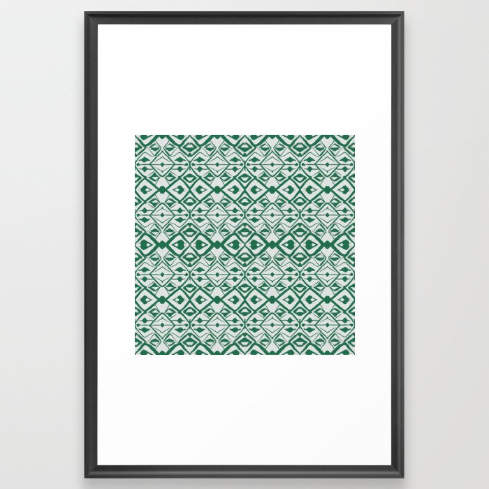 Solid green seamless pattern 03 Framed Art Print