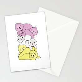 Twink Flag Pride Lgbtq Cute Sloth Pile Stationery Card