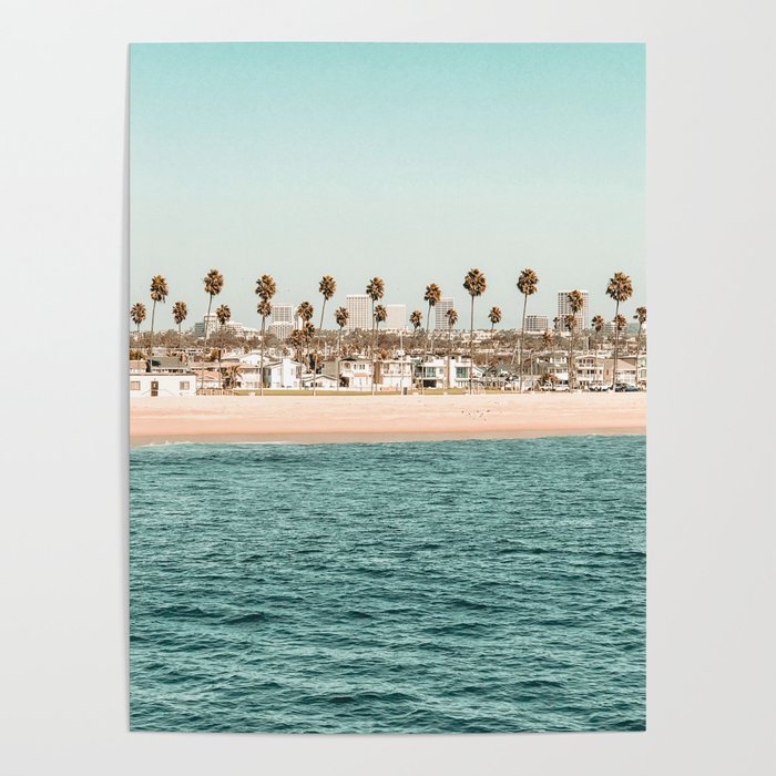 Vintage Newport Beach Print {1 of 4} Photography Ocean Palm Trees